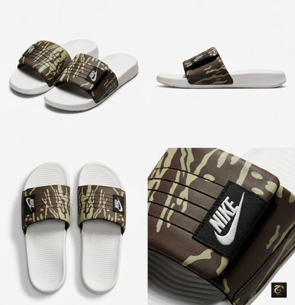 NK Off-Court Adjust - Camo-Brown/White